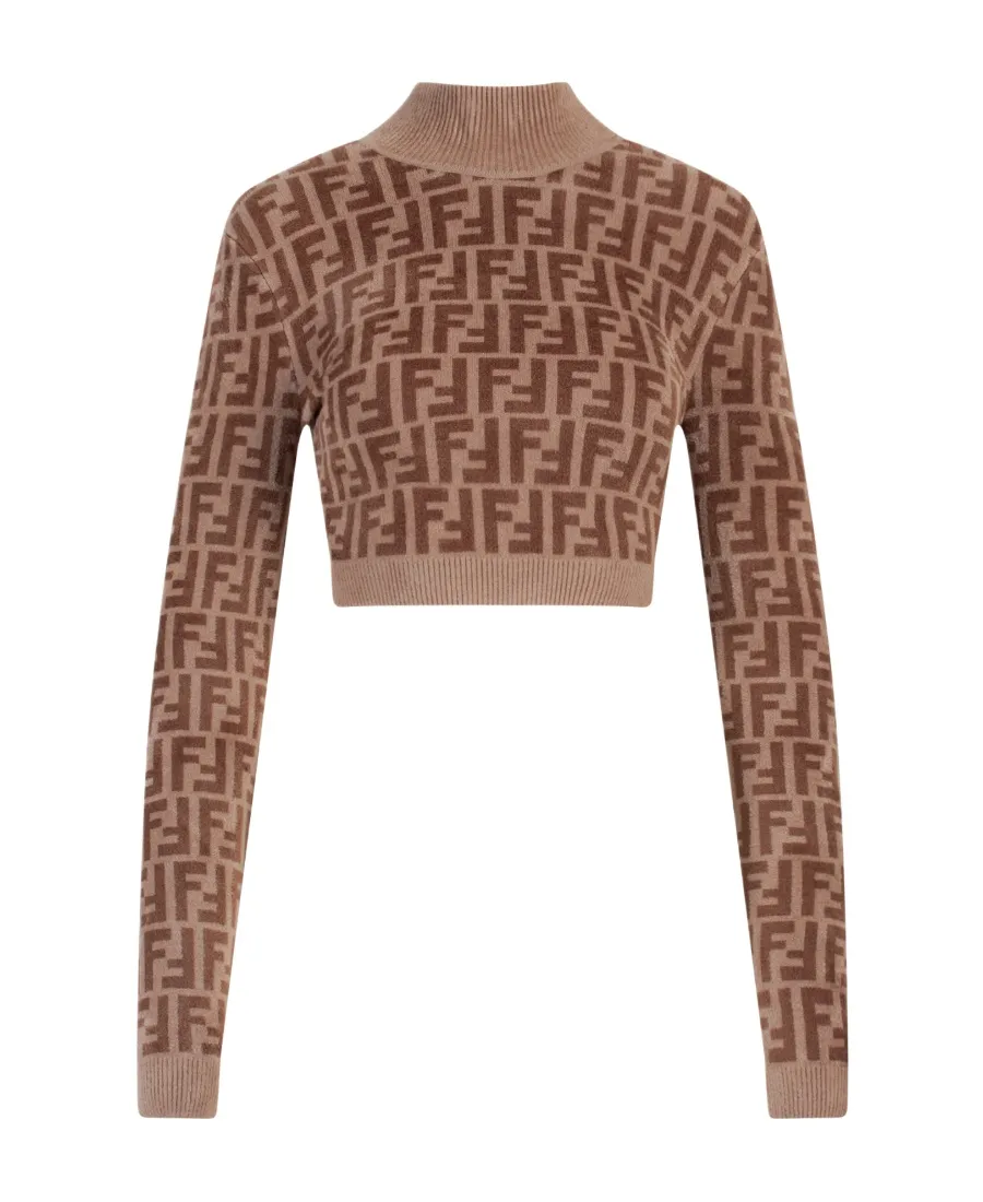 Intarsia-Knit Logo Top