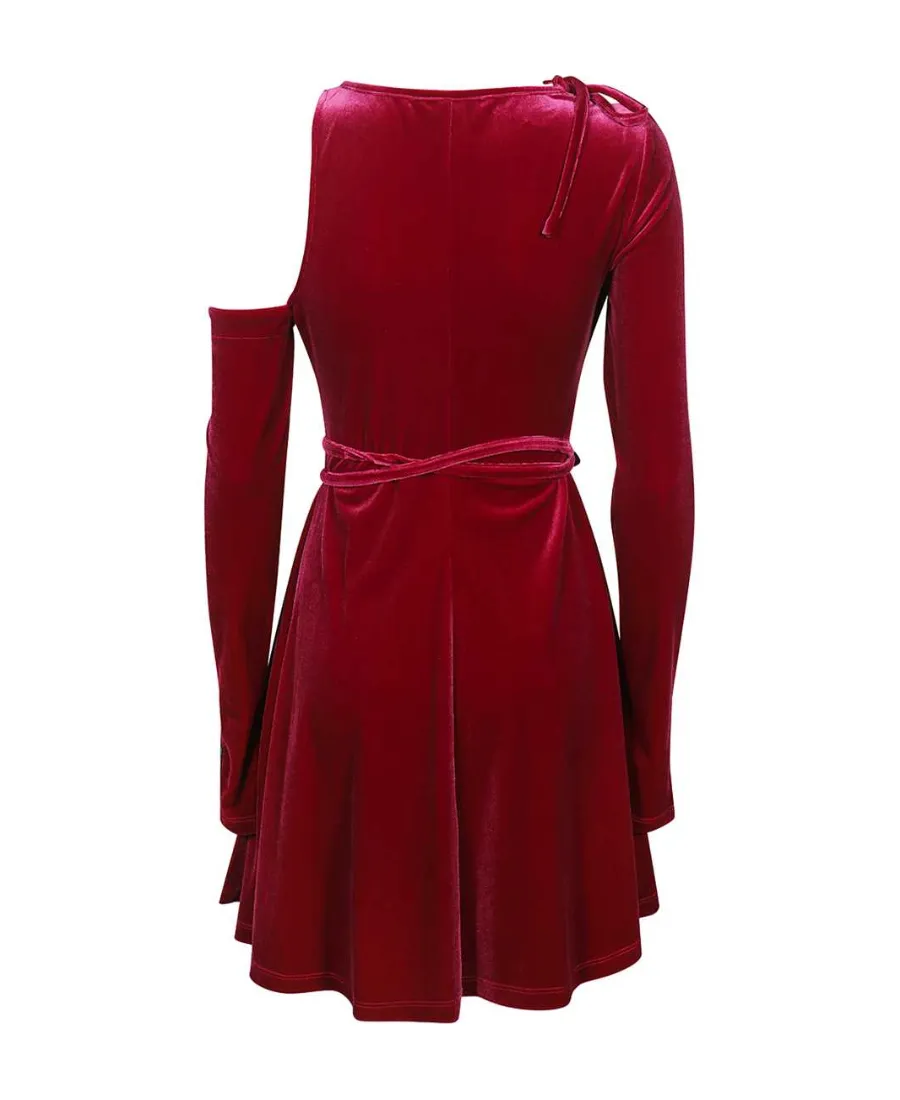 Cut-Out Velvet Dress