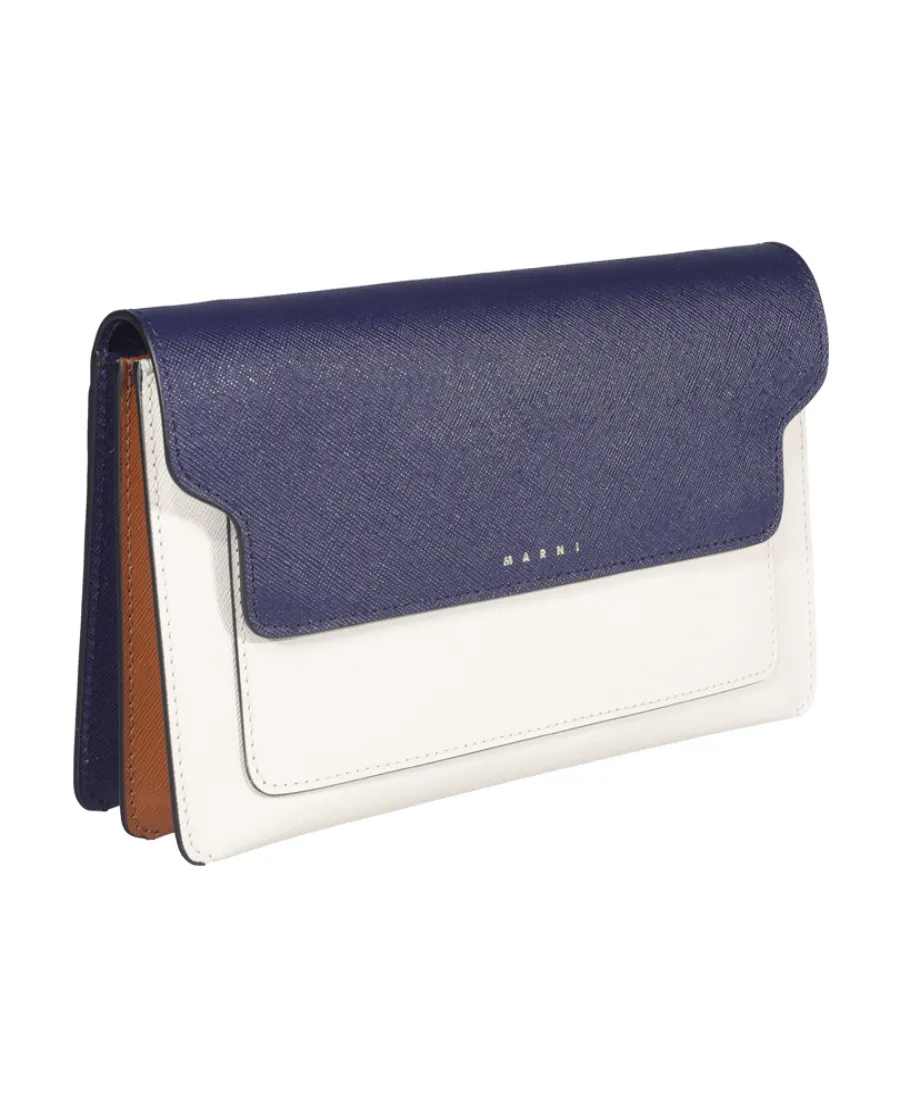 Two-Tone Leather Shoulder Bag