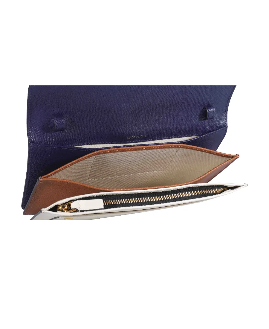 Two-Tone Leather Shoulder Bag