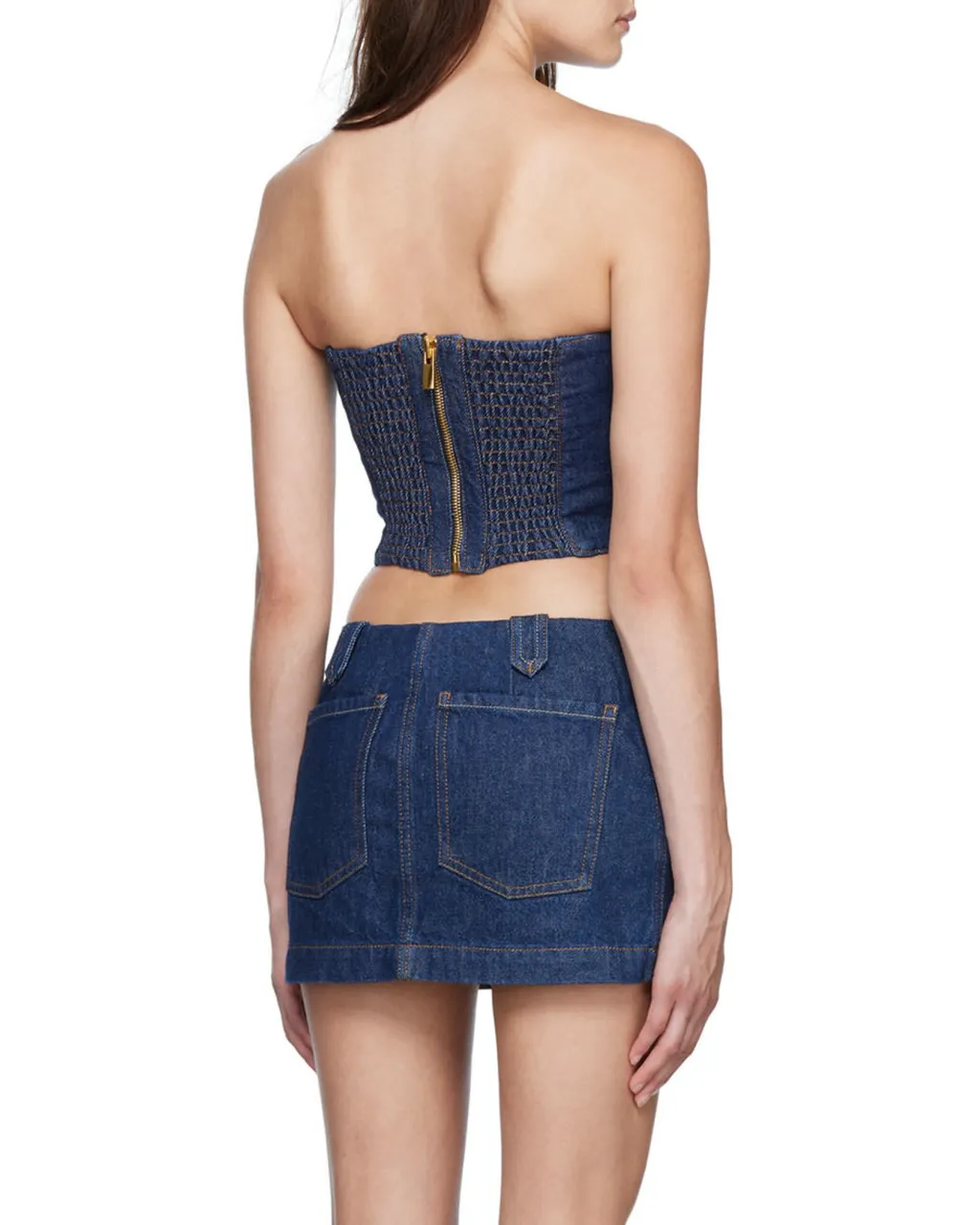 Magda Butrym Denim Corset Top