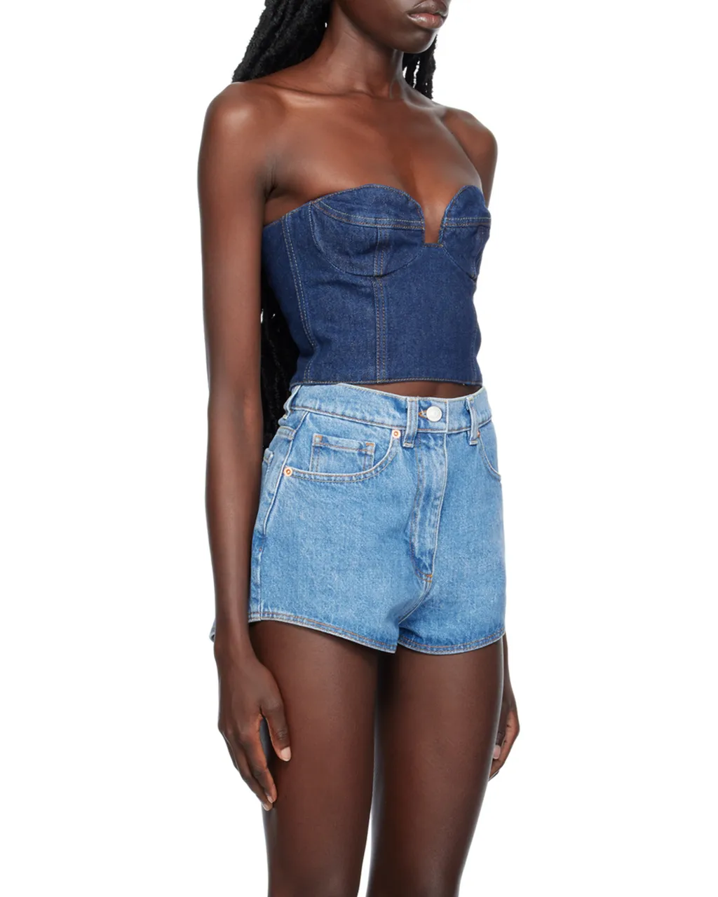 Magda Butrym Denim Corset Top