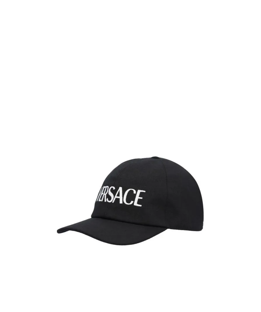 Versace Logo Embroidered Curved Peak Cap