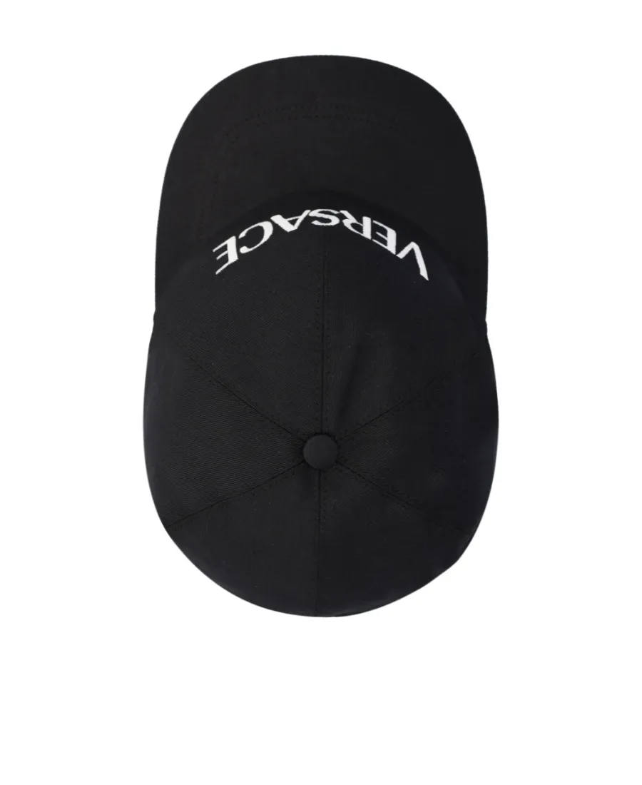 Versace Logo Embroidered Curved Peak Cap