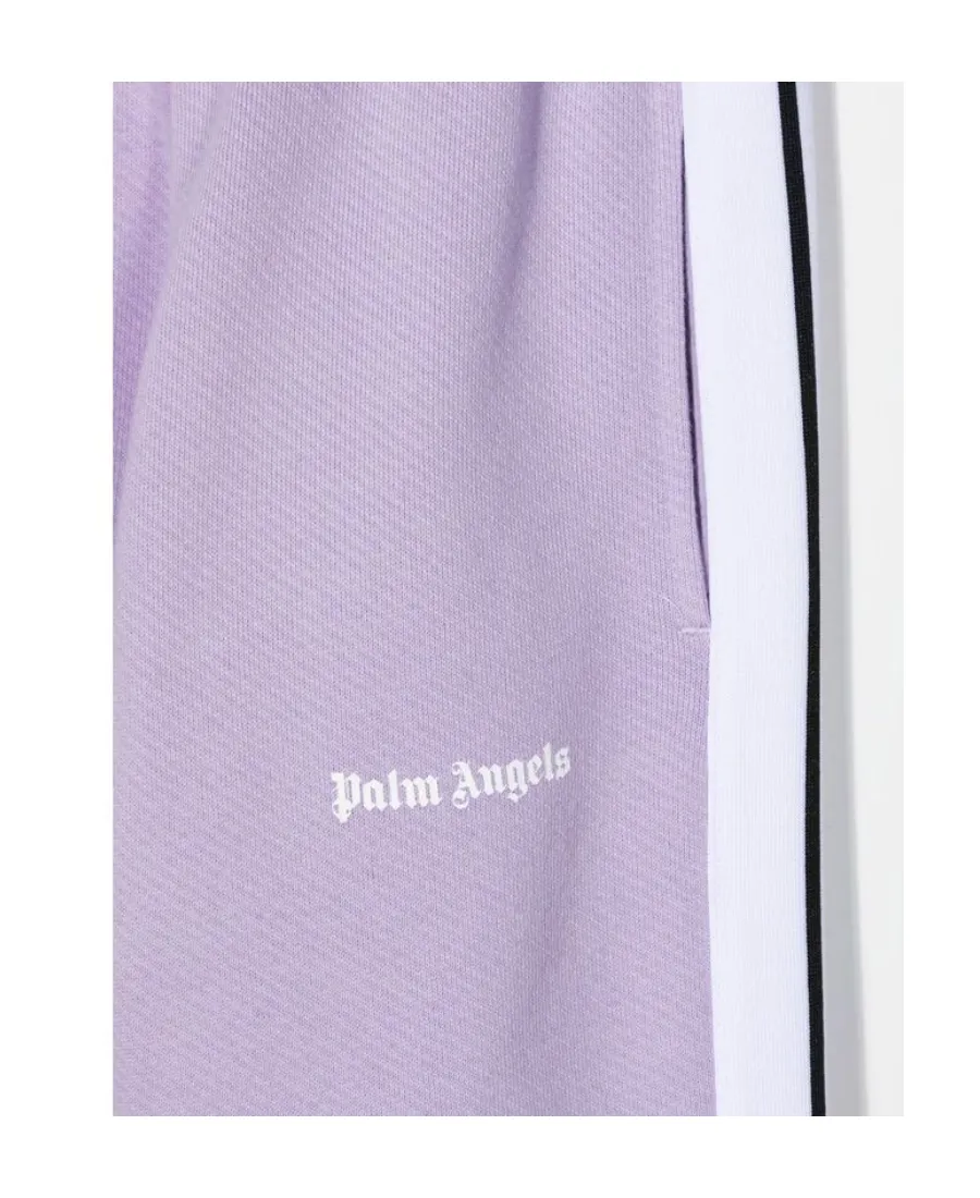 Palm Angels Kids Logo Printed Straight Leg Trousers