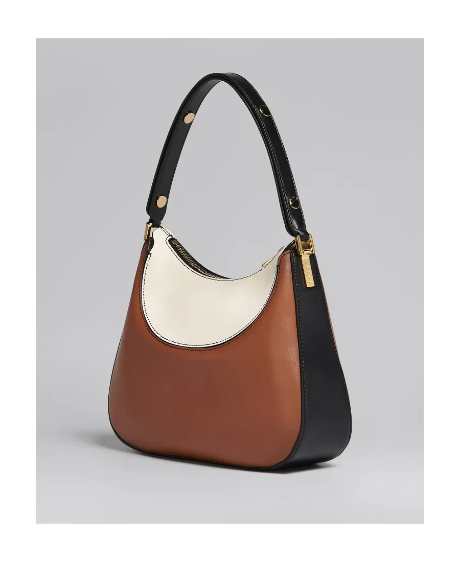 Marni Milano Logo Printed Colour-Block Small Shoulder Bag