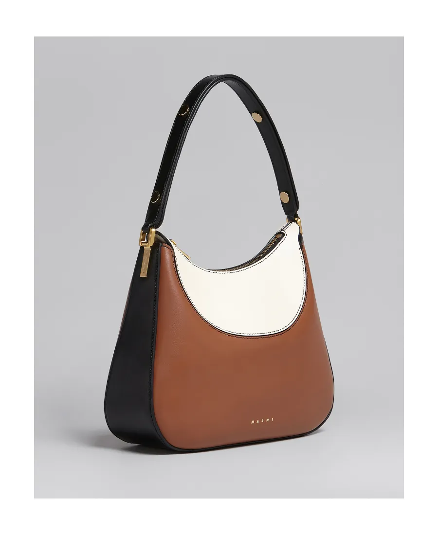Marni Milano Logo Printed Colour-Block Small Shoulder Bag