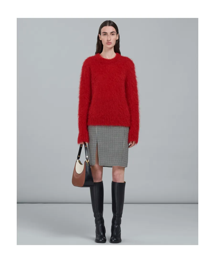 Marni Milano Logo Printed Colour-Block Small Shoulder Bag