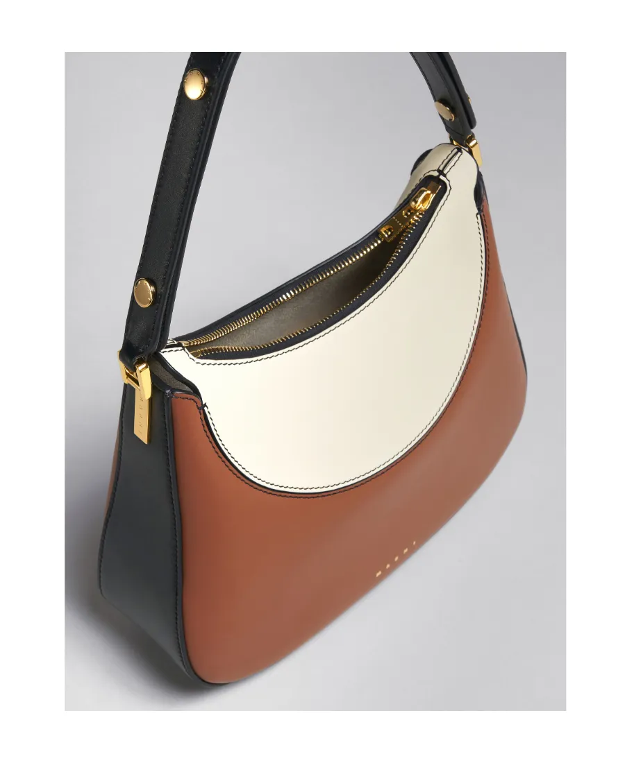 Marni Milano Logo Printed Colour-Block Small Shoulder Bag