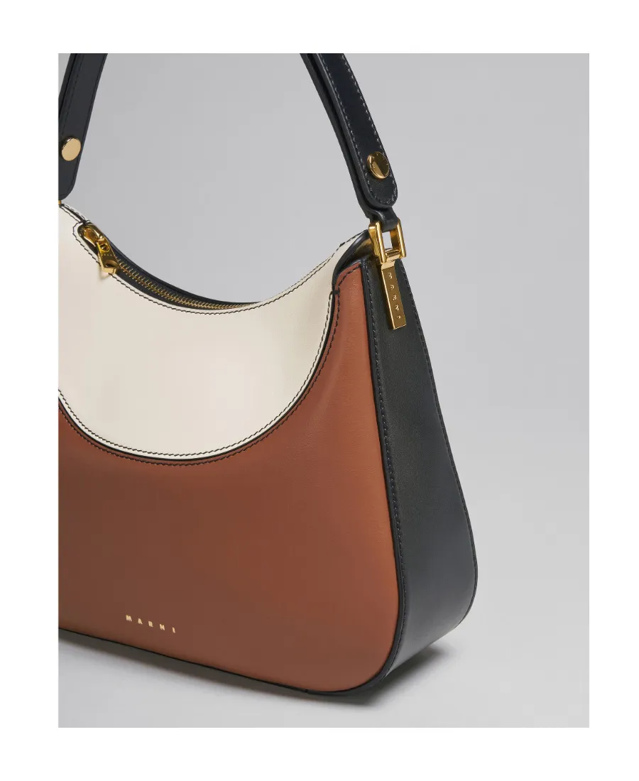 Marni Milano Logo Printed Colour-Block Small Shoulder Bag