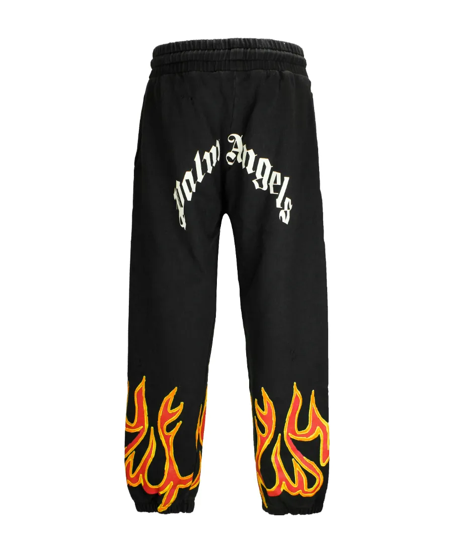 Palm Angels Flame Detailed Drawstring Track Pants