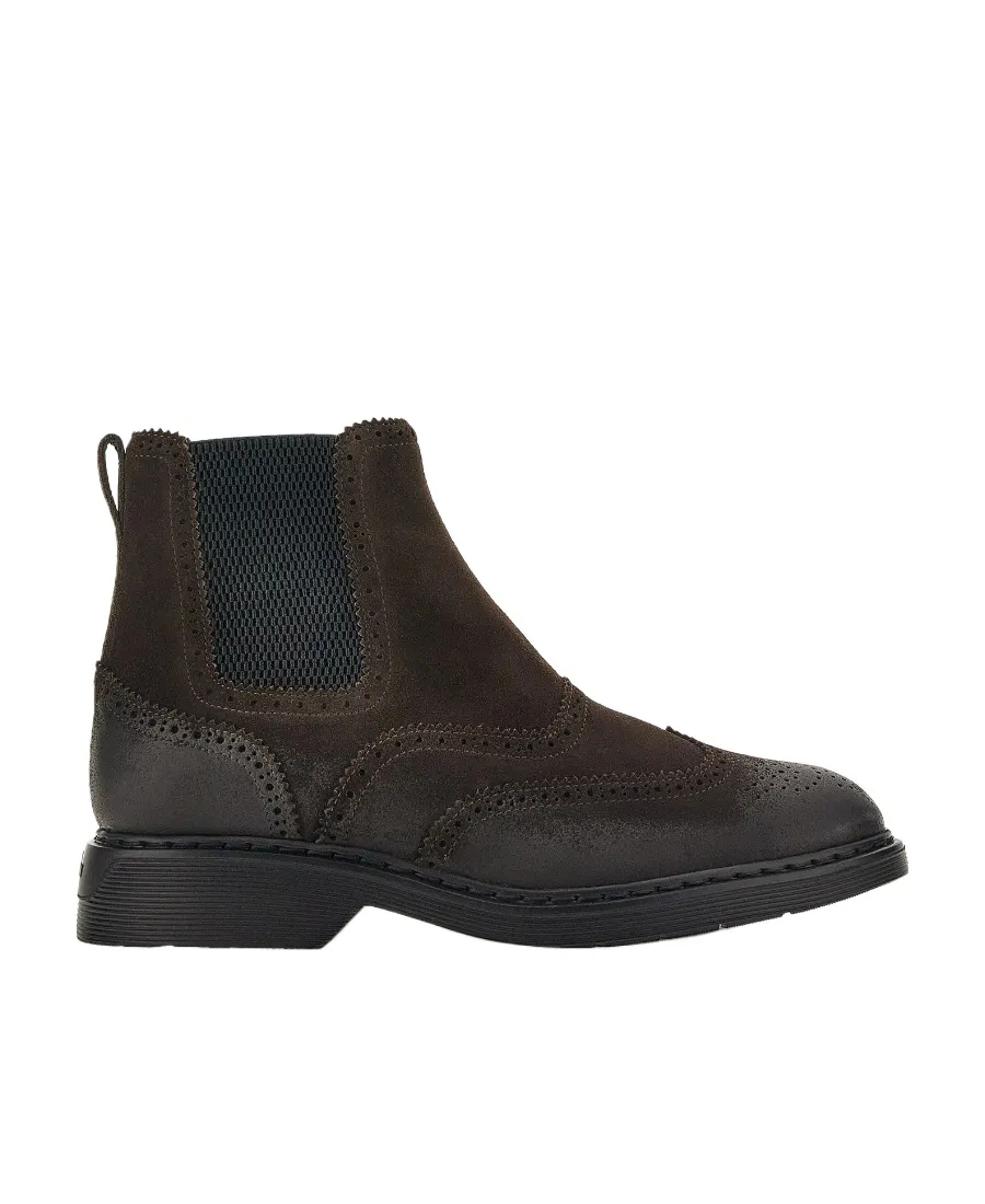 Hogan Round-Toe Chelsea Boots