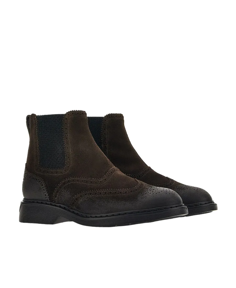 Hogan Round-Toe Chelsea Boots