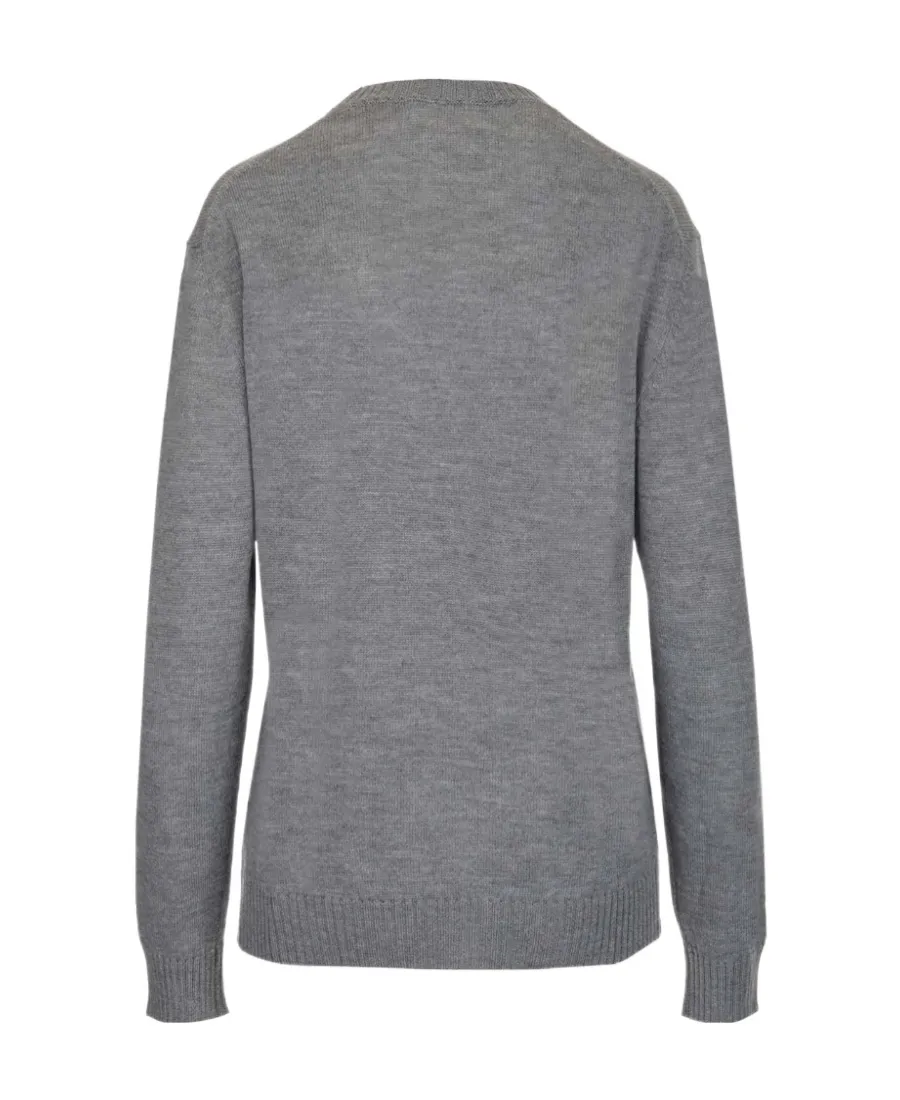 Jil Sander Ribbed-Detail Crewneck Sweater