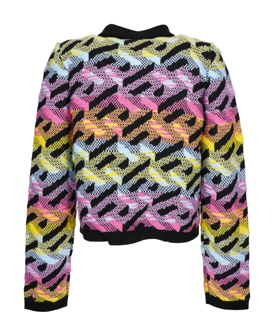 Versace Greca Pattern Button-Up Jacket