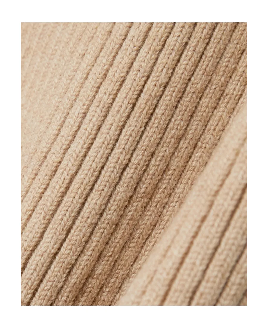 Rib Wool Wide-Leg Casual Pants