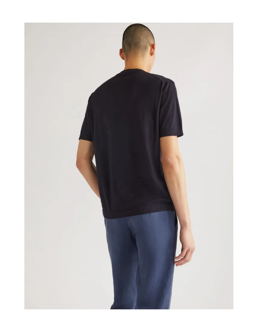 Open-Necked Black Shirt
