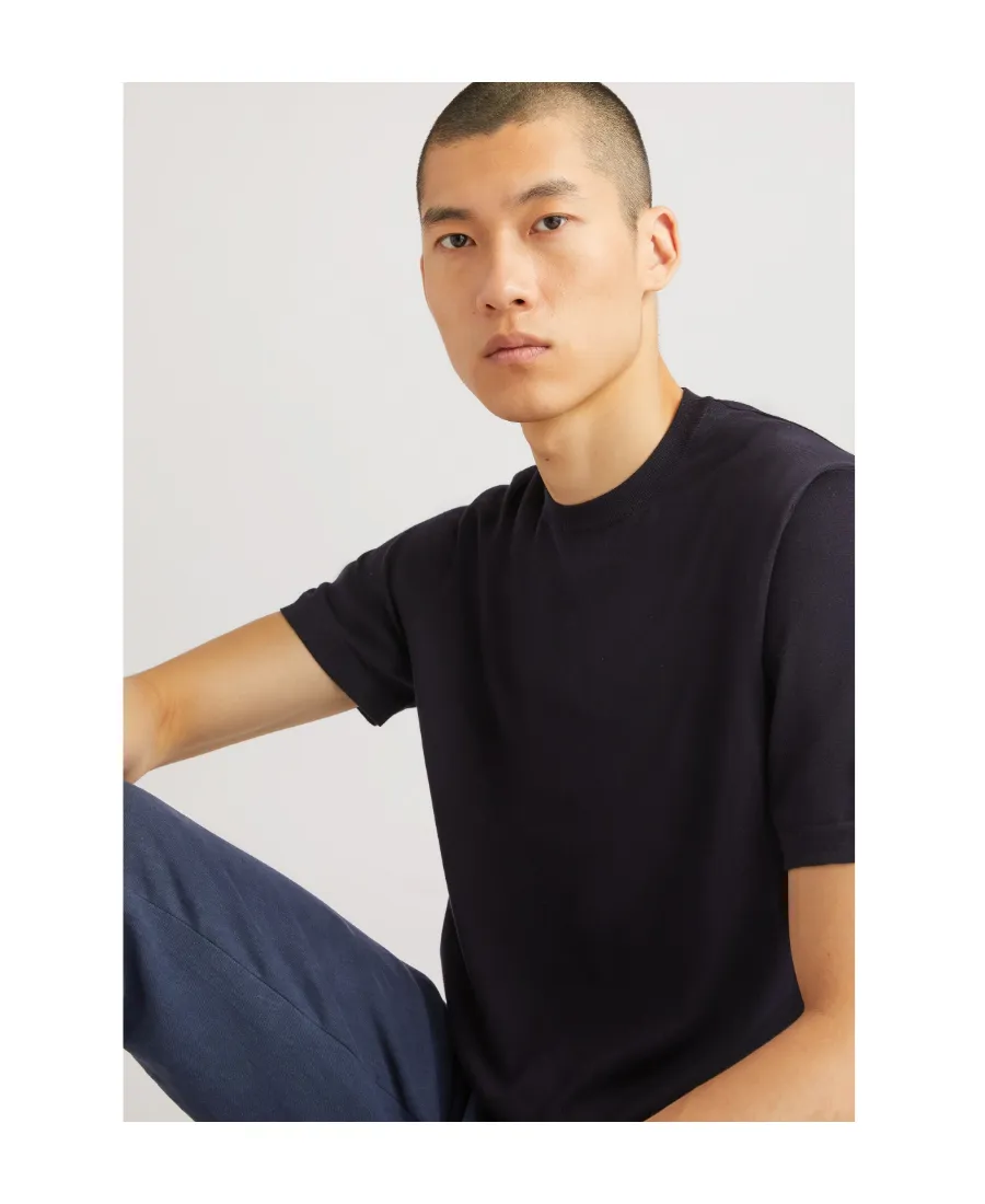 Open-Necked Black Shirt