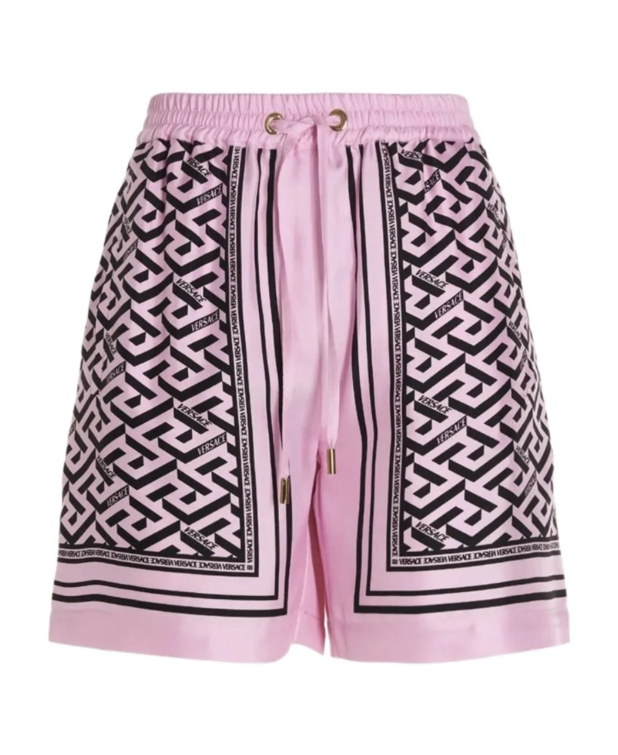 Versace Logo Detailed Drawstring Shorts
