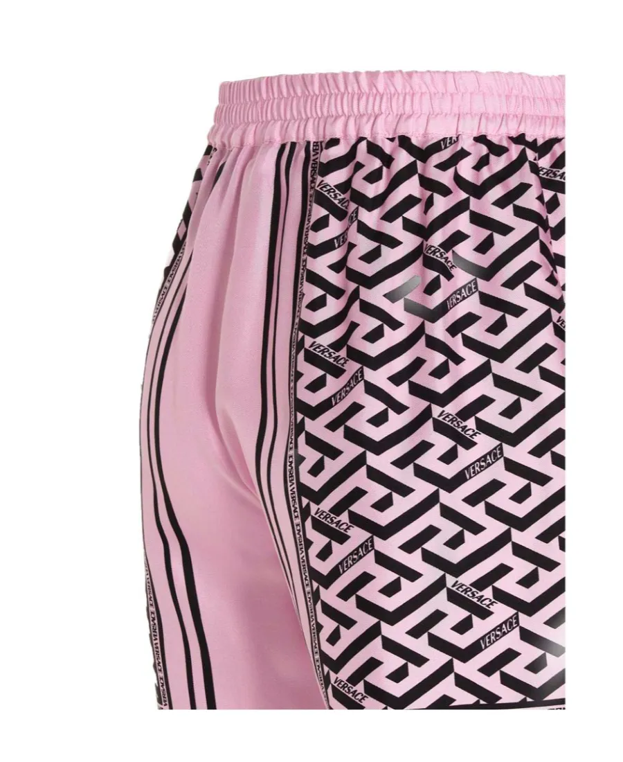 Versace Logo Detailed Drawstring Shorts
