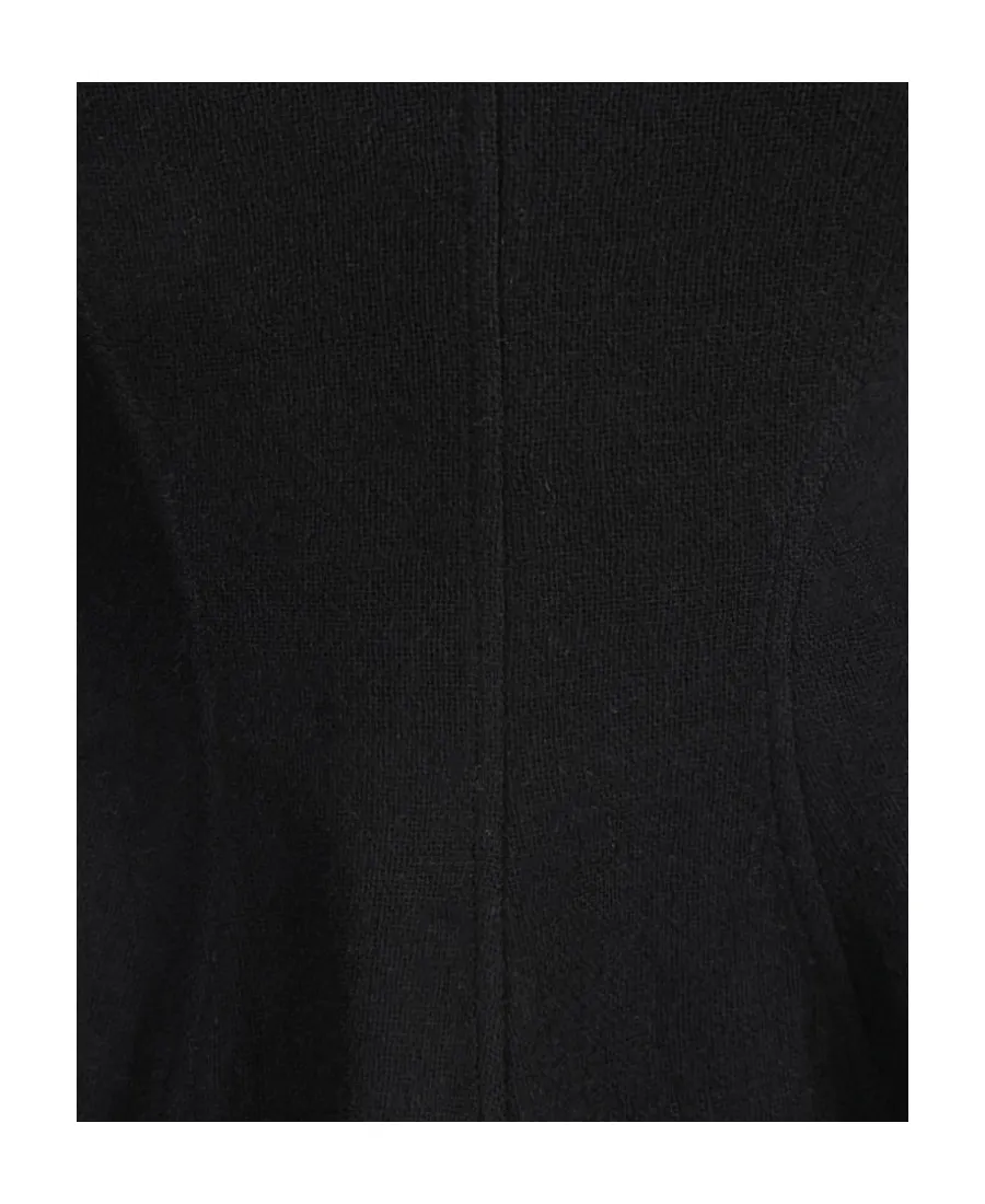 Shoulder Horn Hem Blouse