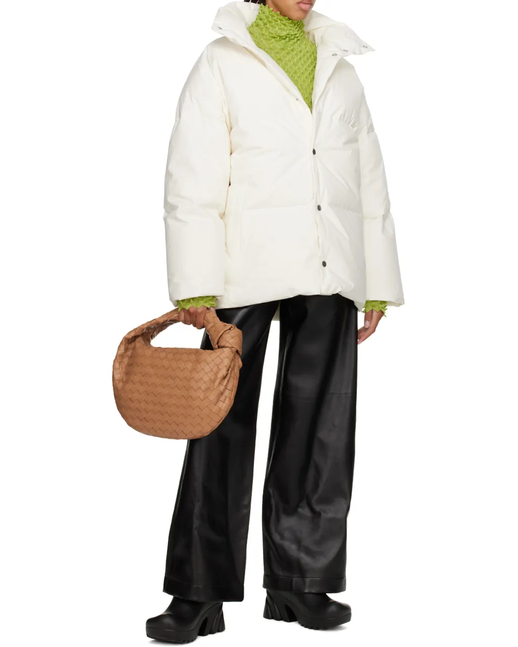 Bottega Veneta Frosted Poplin Puffer Jacket