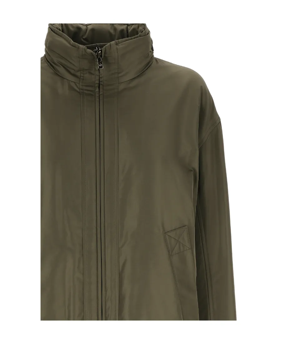 Stand Collar Double-Sided Zipper Jacket