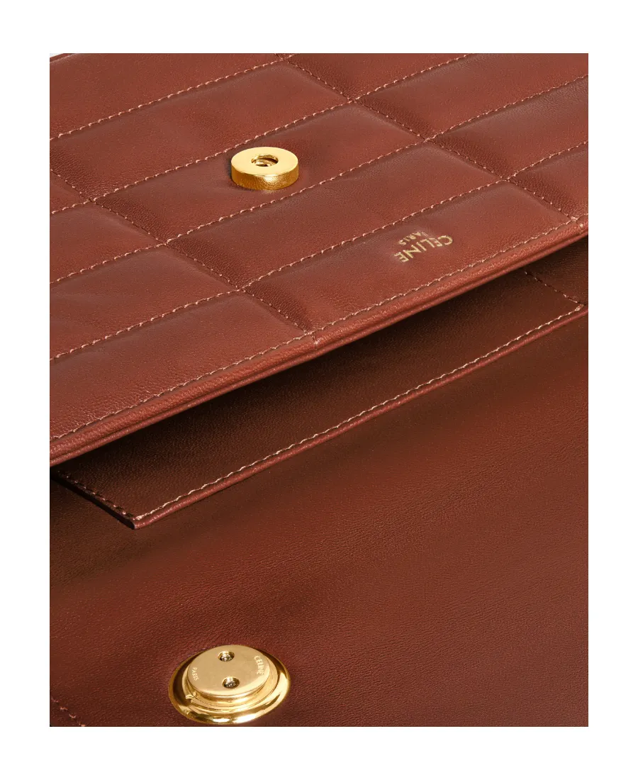 Chain Shoulder Bag Matelasse Monochrome Celine In Quilted Goatskin
