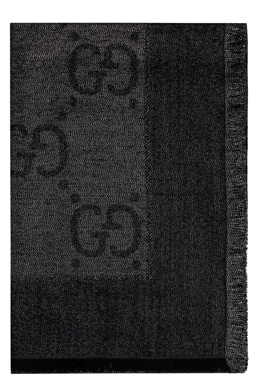 Gucci Monogram Jacquard Frayed-Edge Scarf