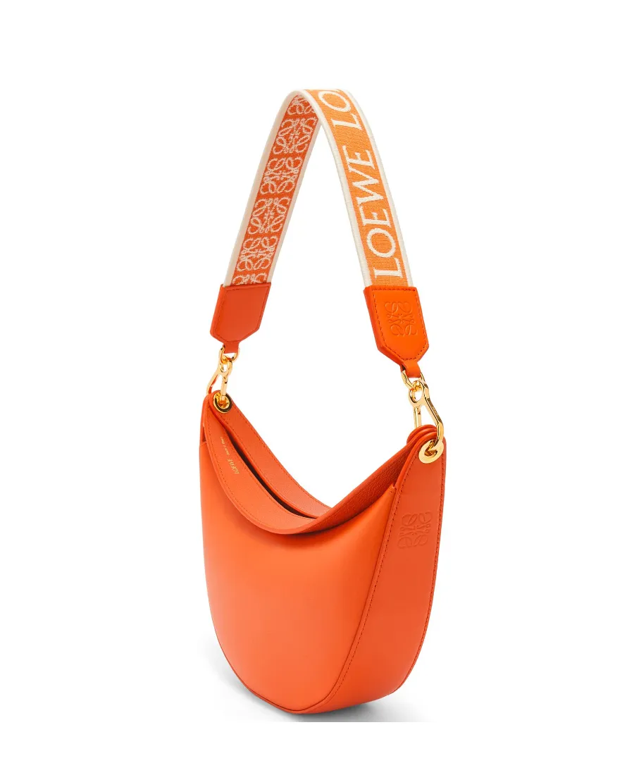 Small Loewe Luna Bag In Satin Calfskin And Jacquard