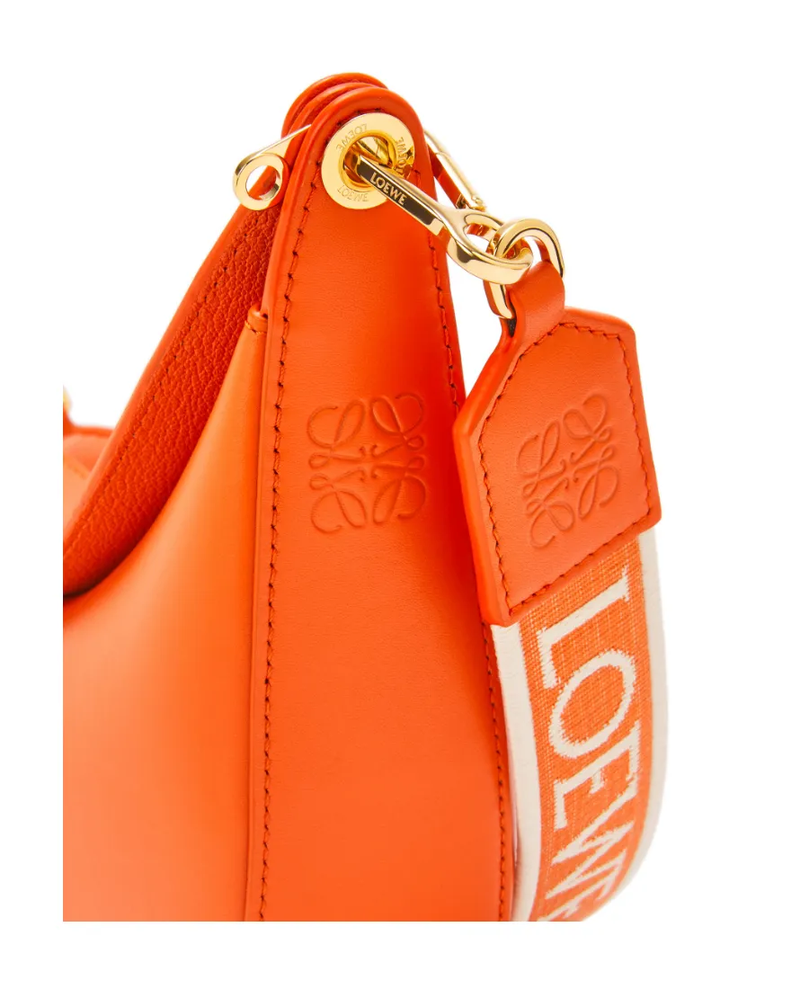 Small Loewe Luna Bag In Satin Calfskin And Jacquard