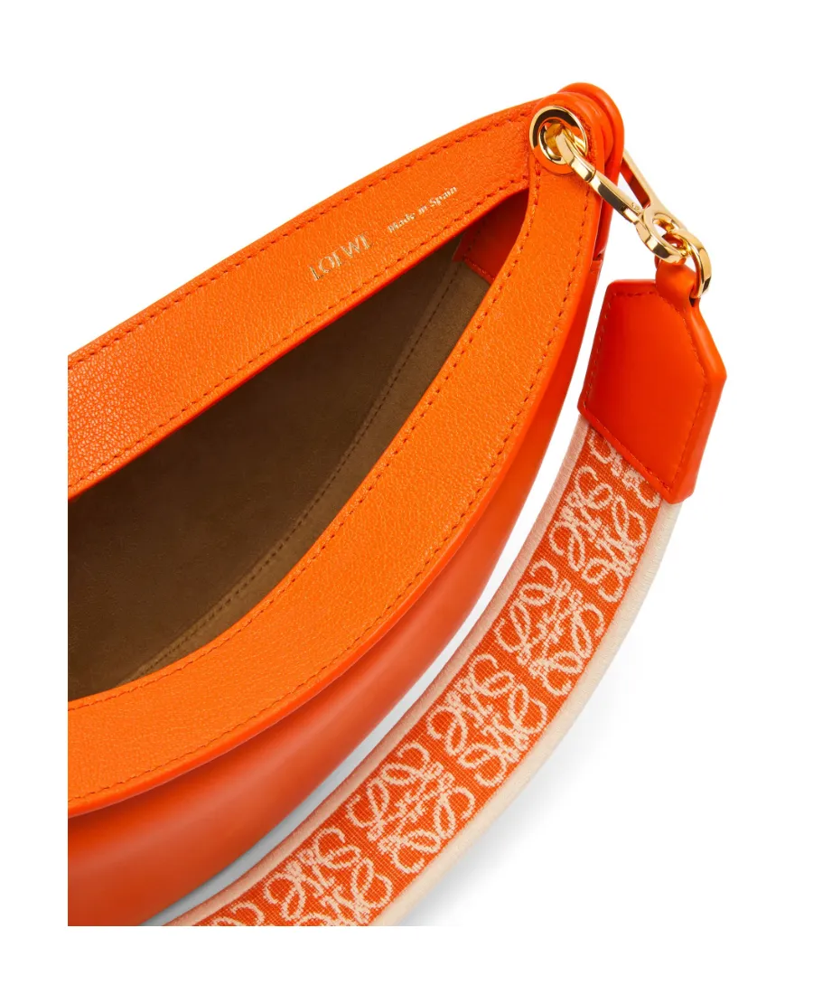 Small Loewe Luna Bag In Satin Calfskin And Jacquard