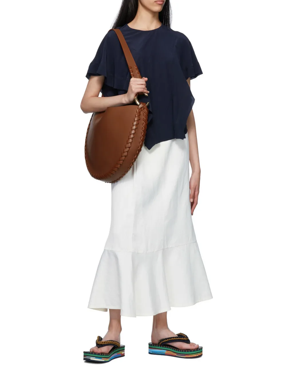 Moon Leather Shoulder Bag