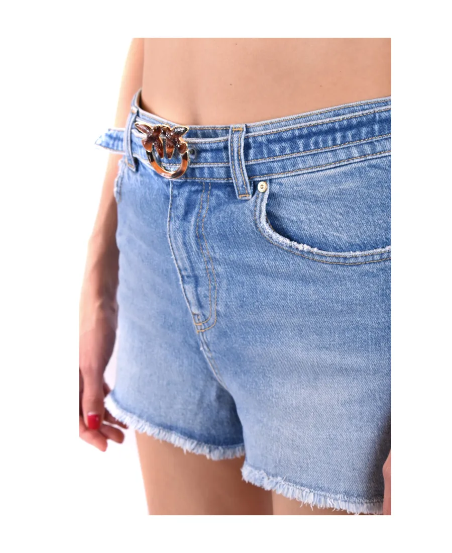Logo Denim Shorts