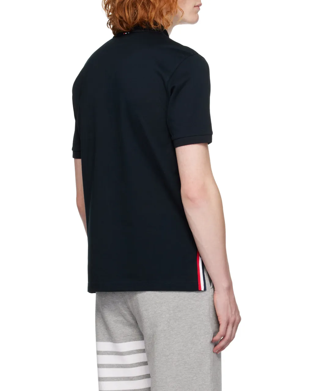 Thom Browne Rwb Short Sleeved Polo Shirt