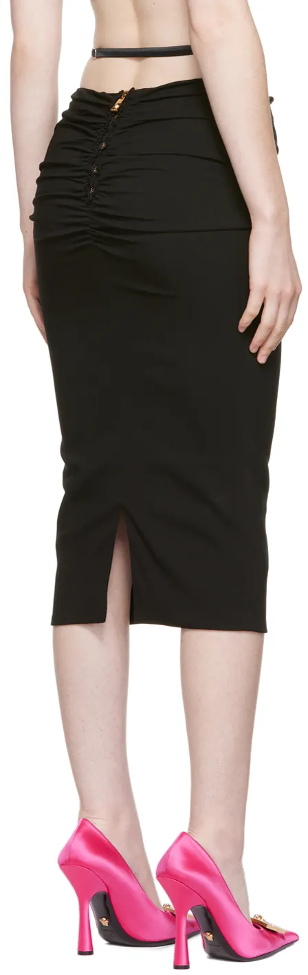 Versace Medusa-Plaque Ruffled Midi Skirt