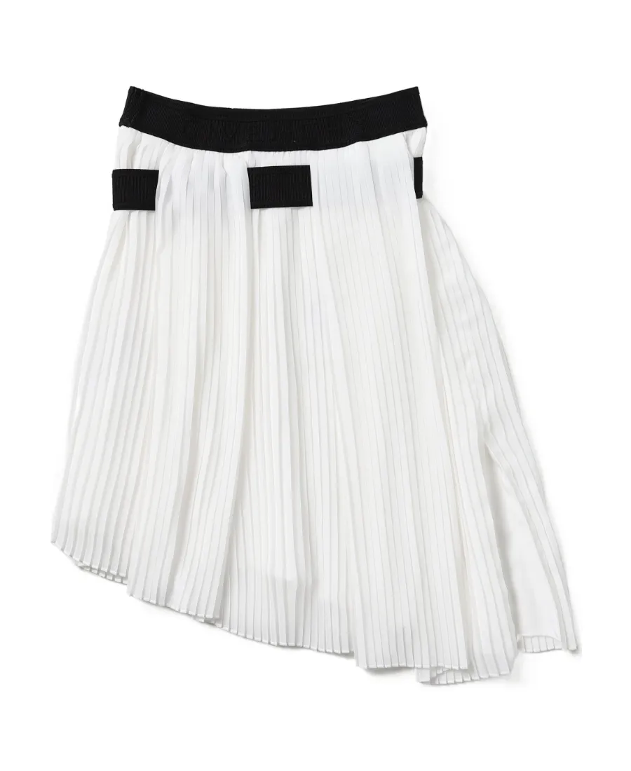 Two-Color Pleated Skirt