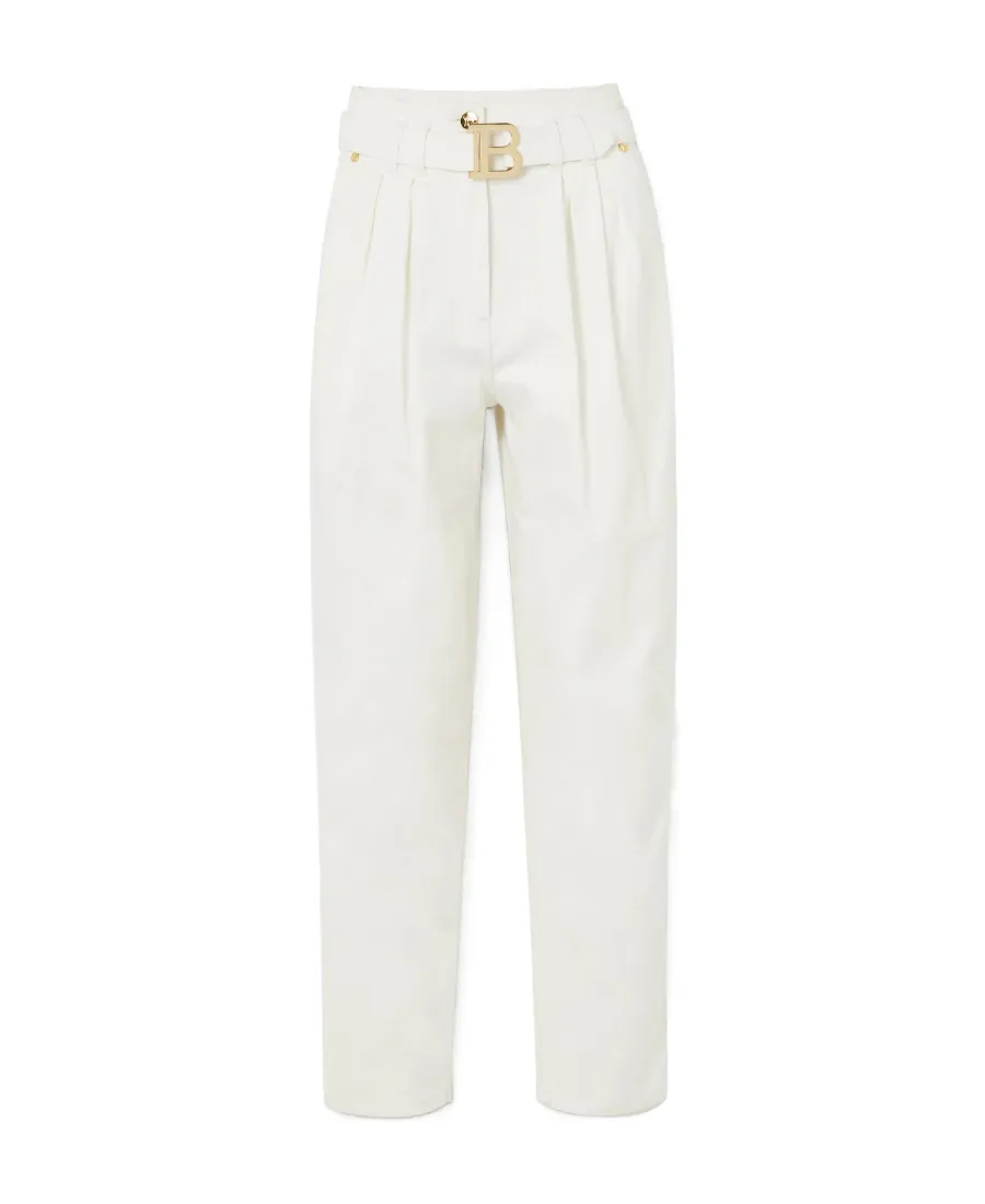 Logo High-Rise Boyfriend Jeans