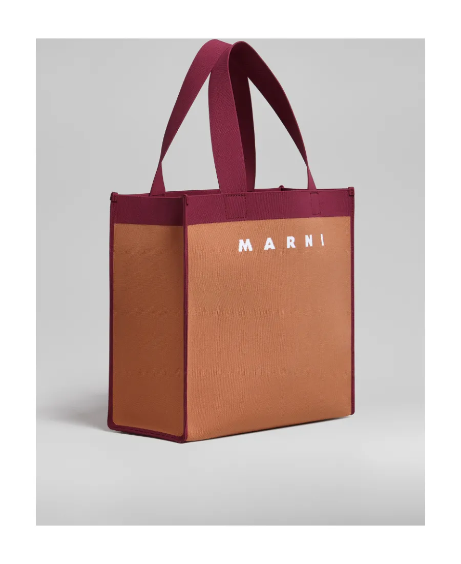 Marni Logo Detailed Two-Toned Tote Bag