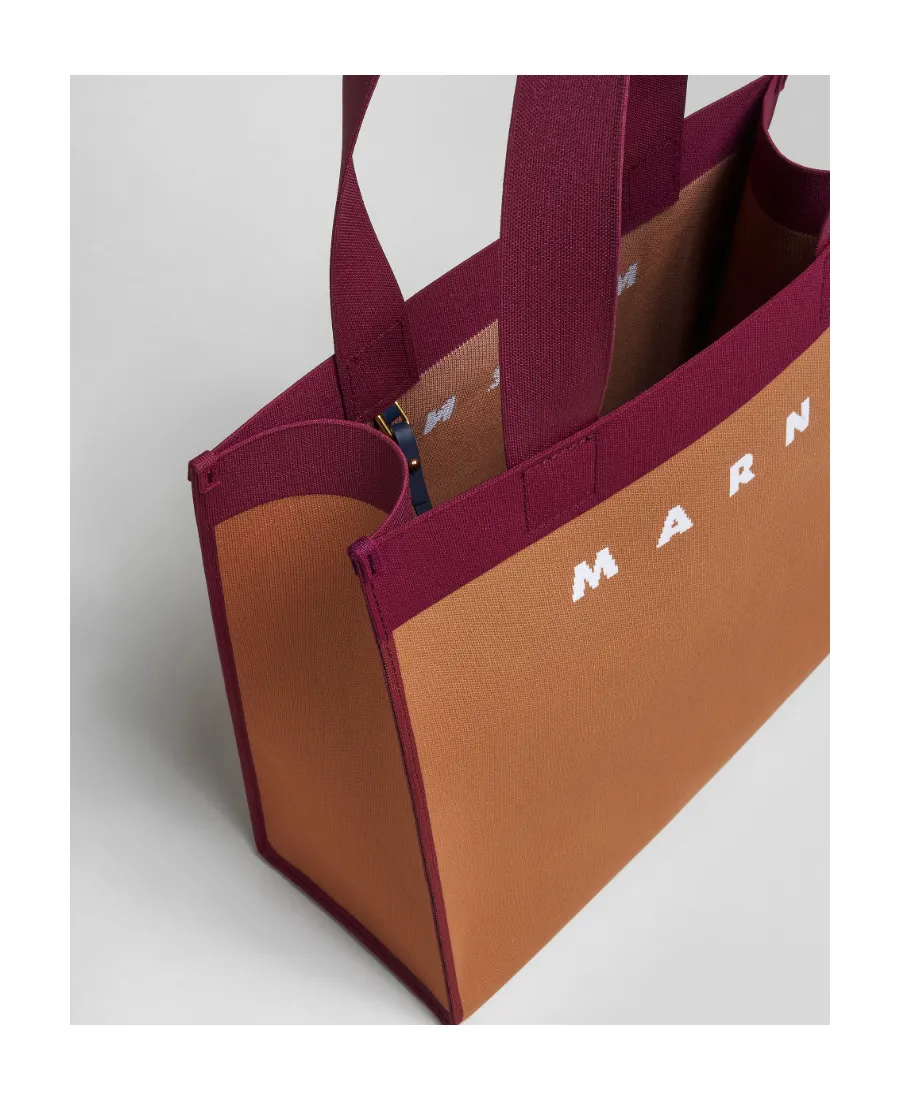 Marni Logo Detailed Two-Toned Tote Bag