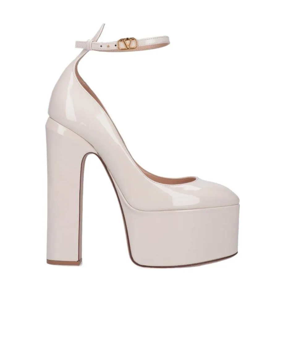 Valentino Tan-Go Vlogo Plaque Platform Pumps