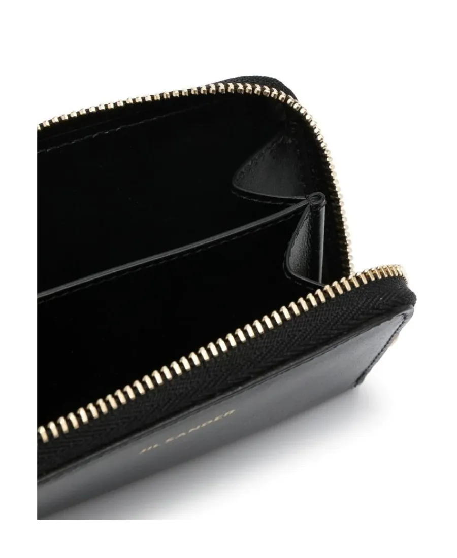 Jil Sander Logo-Plaque Zipped Wallet