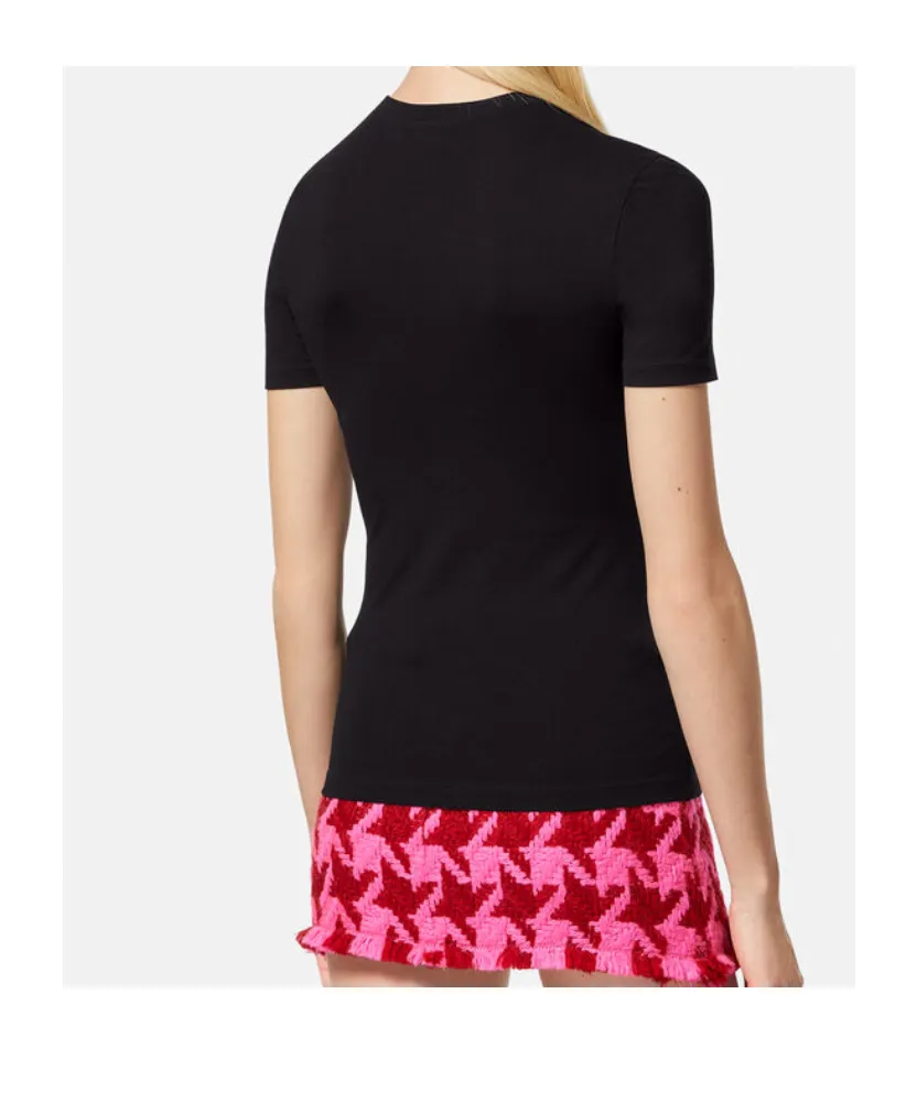Versace Slogan Printed Crewneck T-Shirt