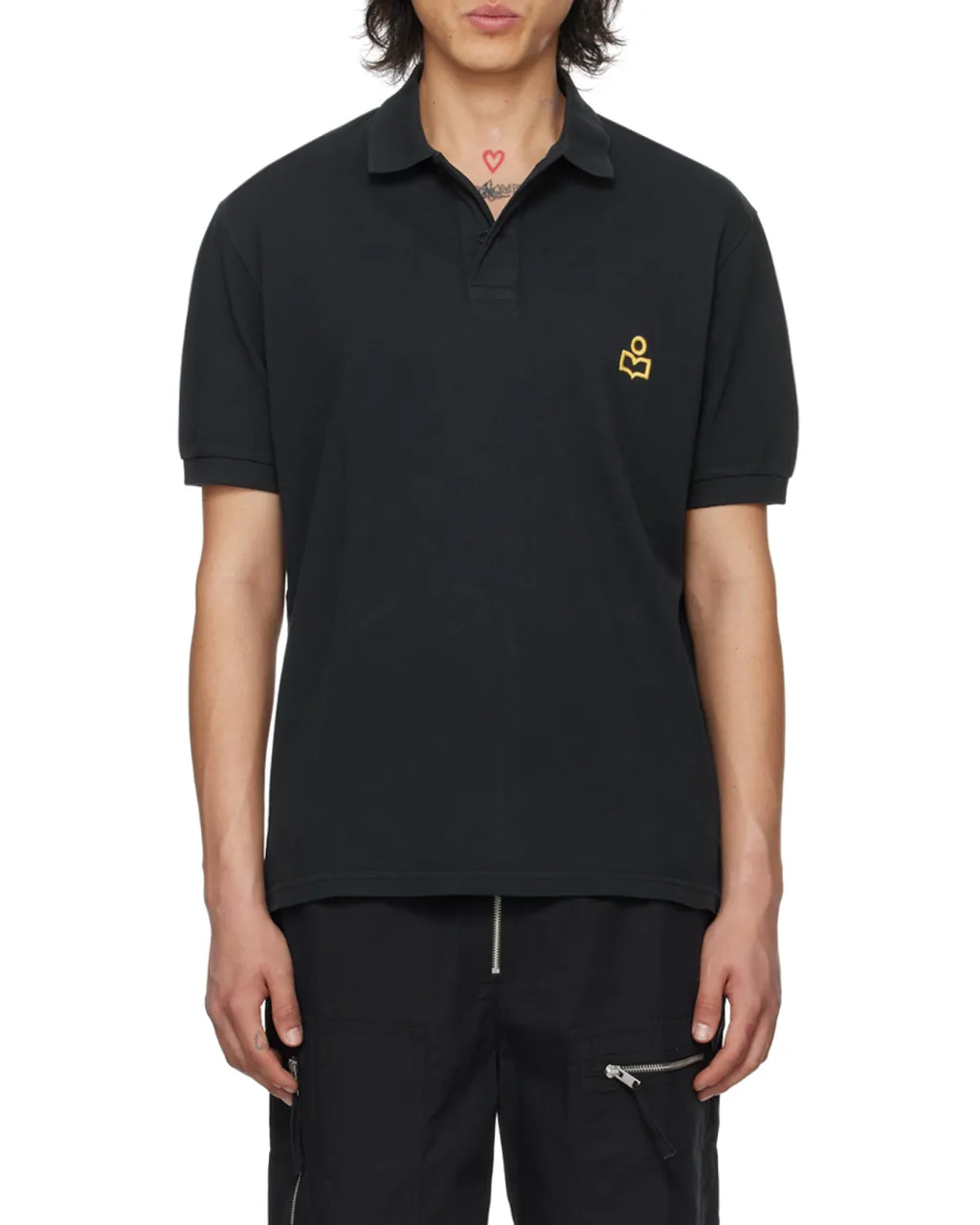 Isabel Marant Afko Logo Embroidered Polo Shirt