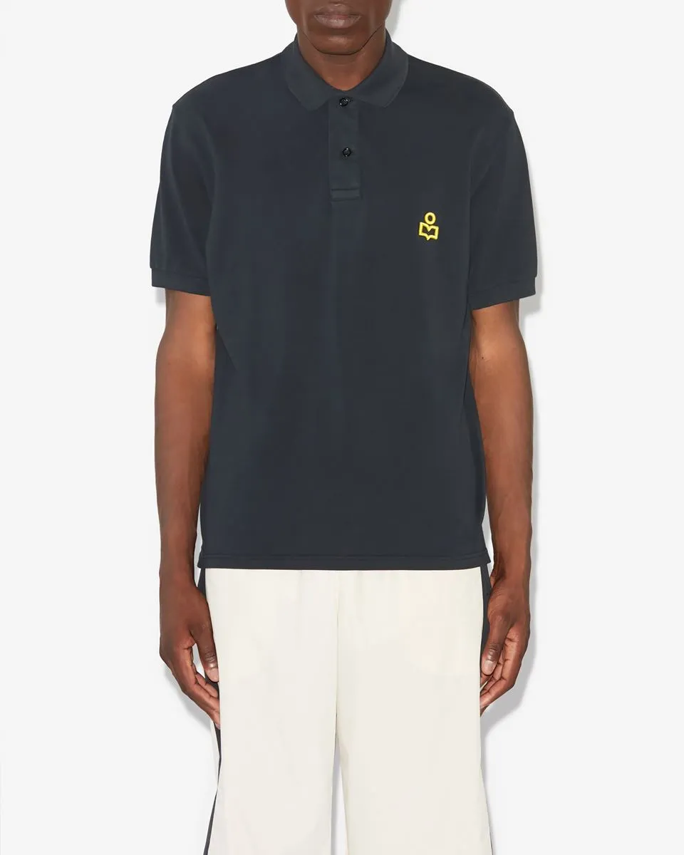 Isabel Marant Afko Logo Embroidered Polo Shirt