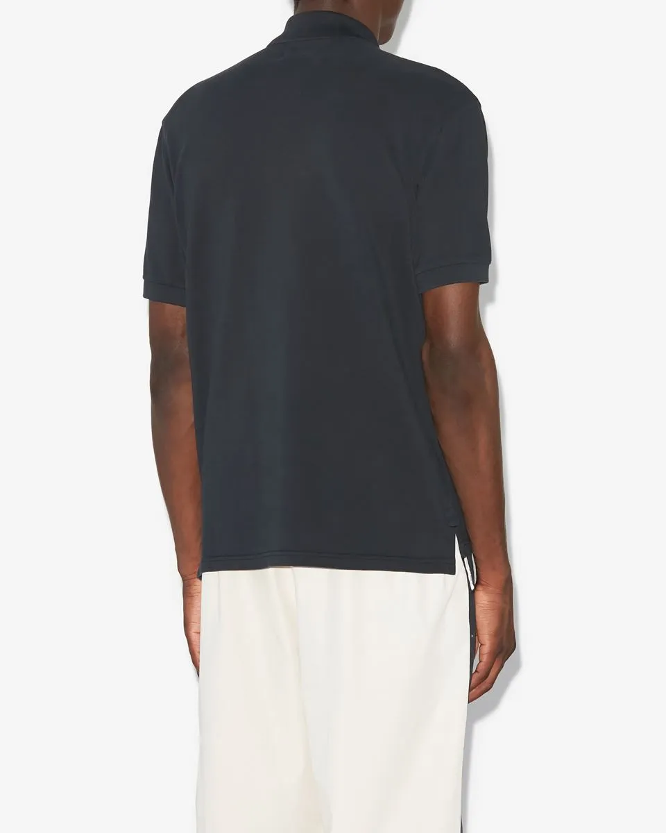 Isabel Marant Afko Logo Embroidered Polo Shirt