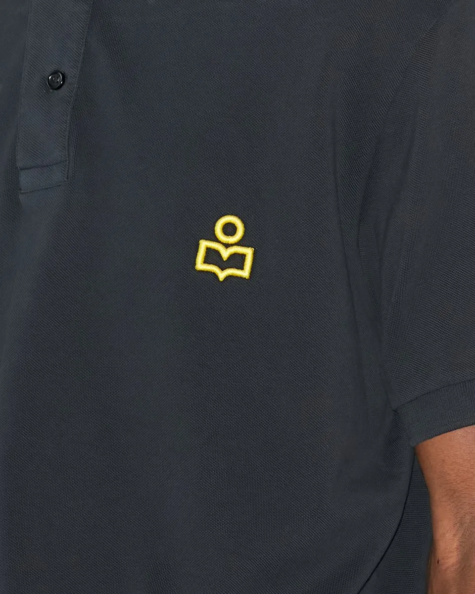 Isabel Marant Afko Logo Embroidered Polo Shirt