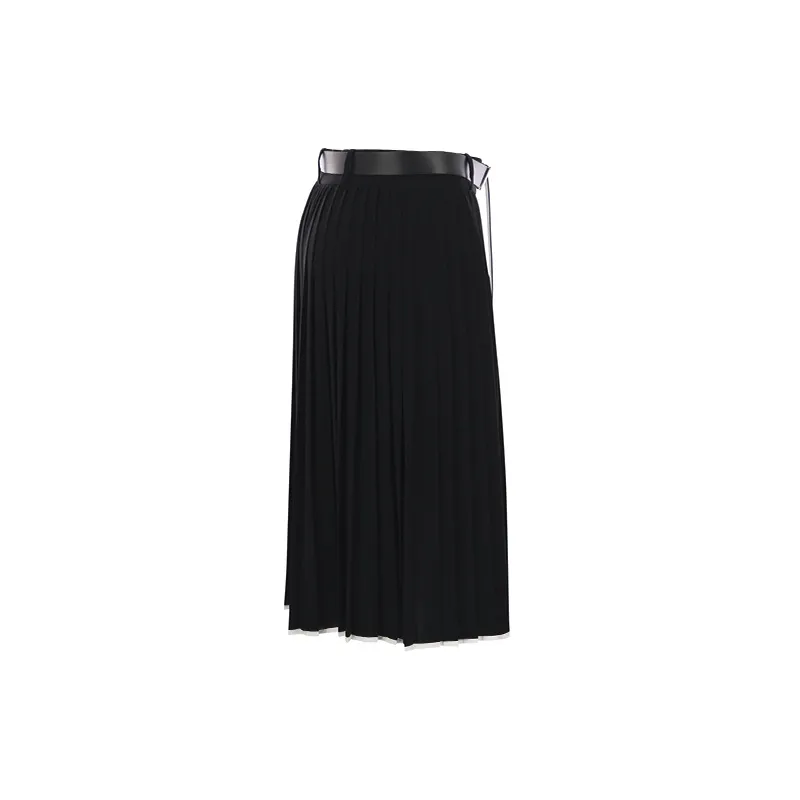 Max Mara Studio Savana Belted Pleated Skirt