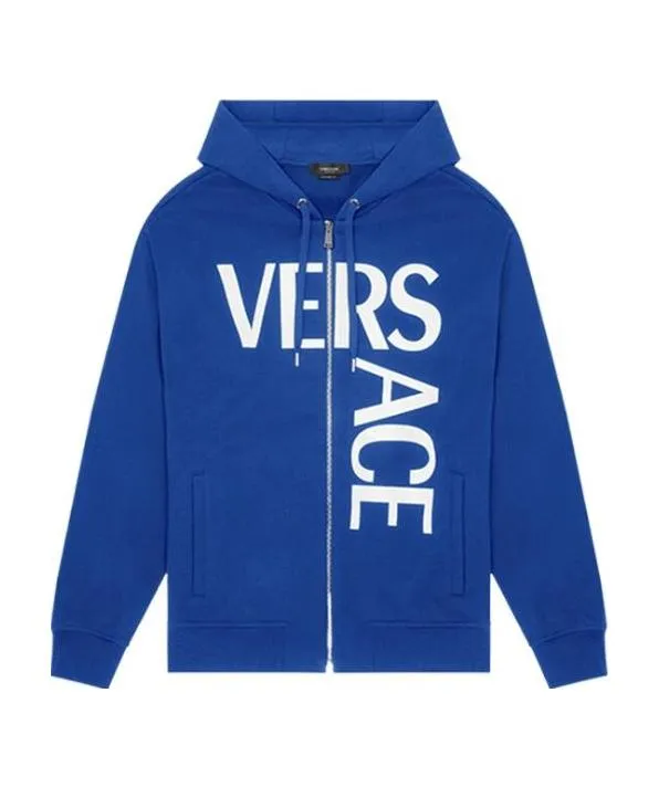 Logo Hooded Zipper Sweater
