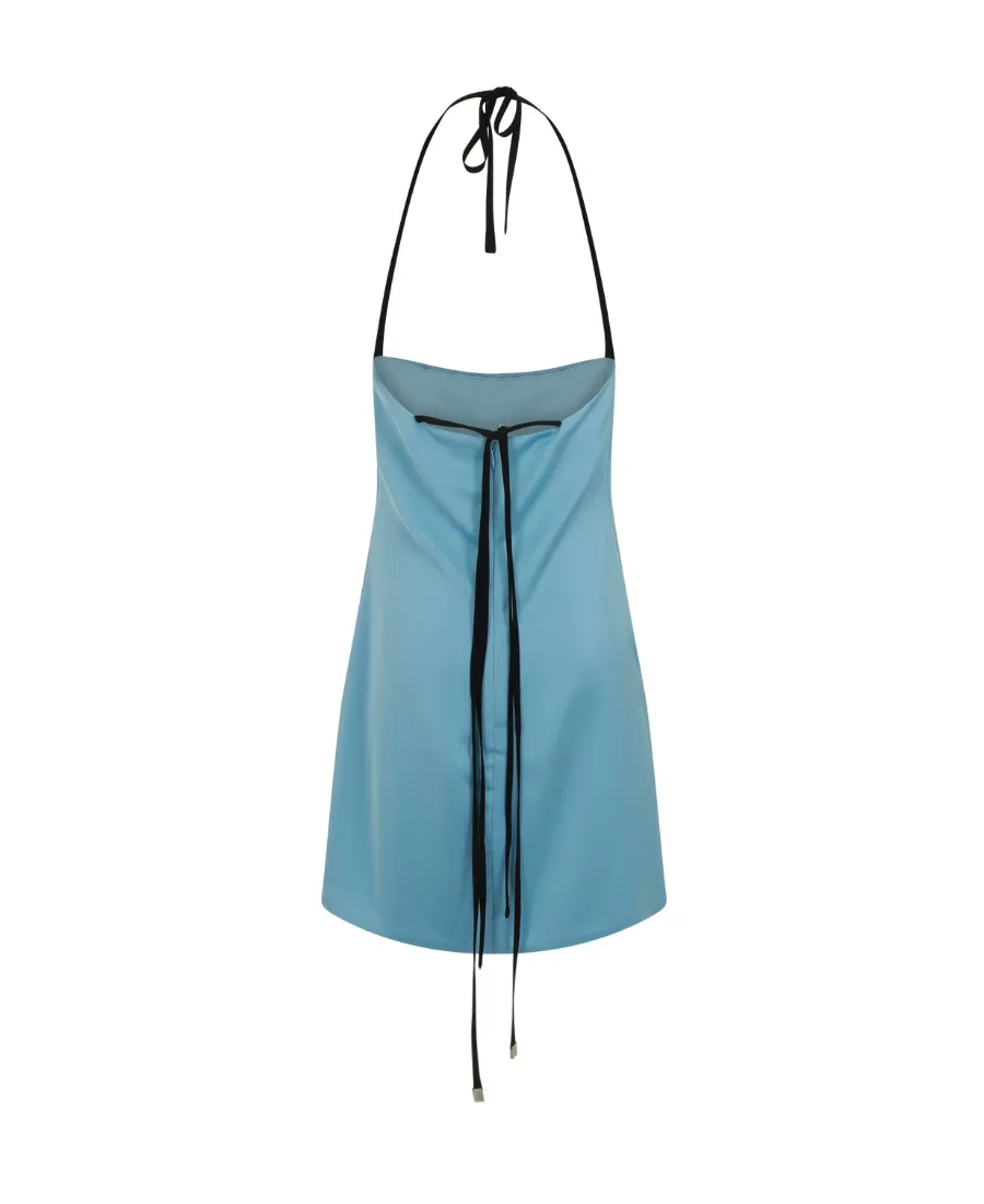 The Attico Slit-Detailed Strapped Mini Dress